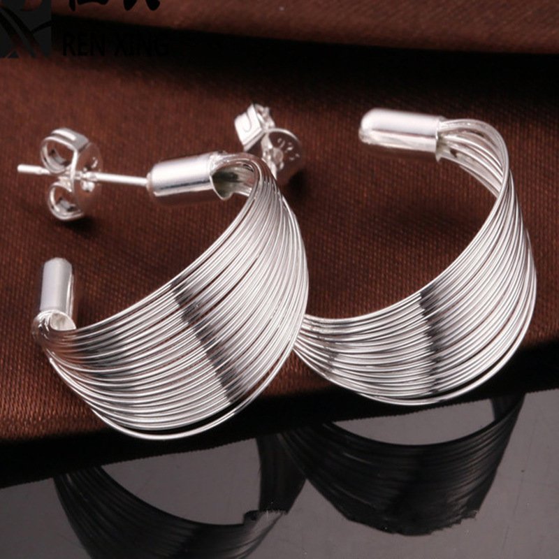 Personalized Multi-line Earrings Earrings Korean E...