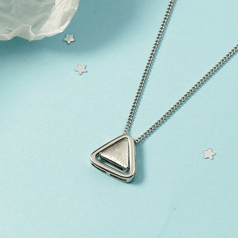 Geometric Triangle Necklace Female Niche Design Necklace