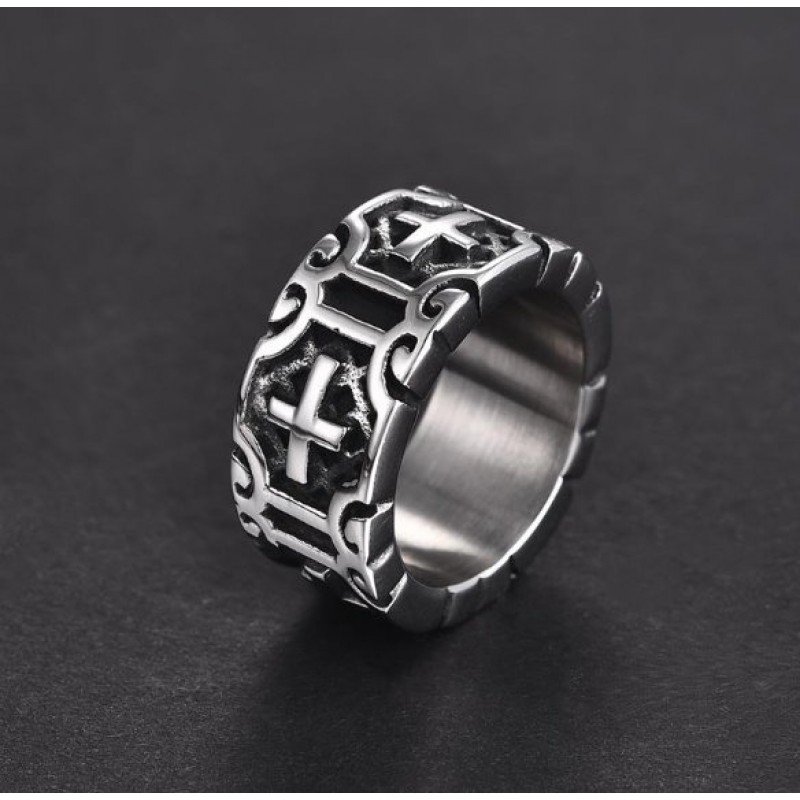 Silver Cross Ring