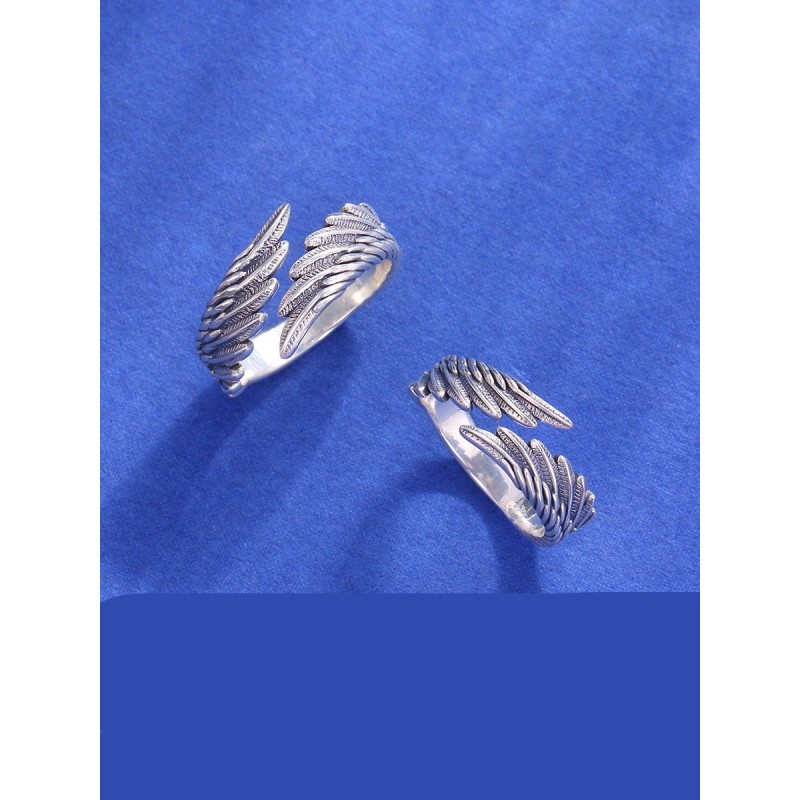 Angel Wings 999 Pure Silver Ring Sterling Silver Couple Ring