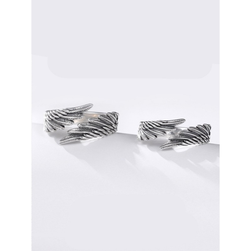 Angel Wings 999 Pure Silver Ring Sterling Silver C...