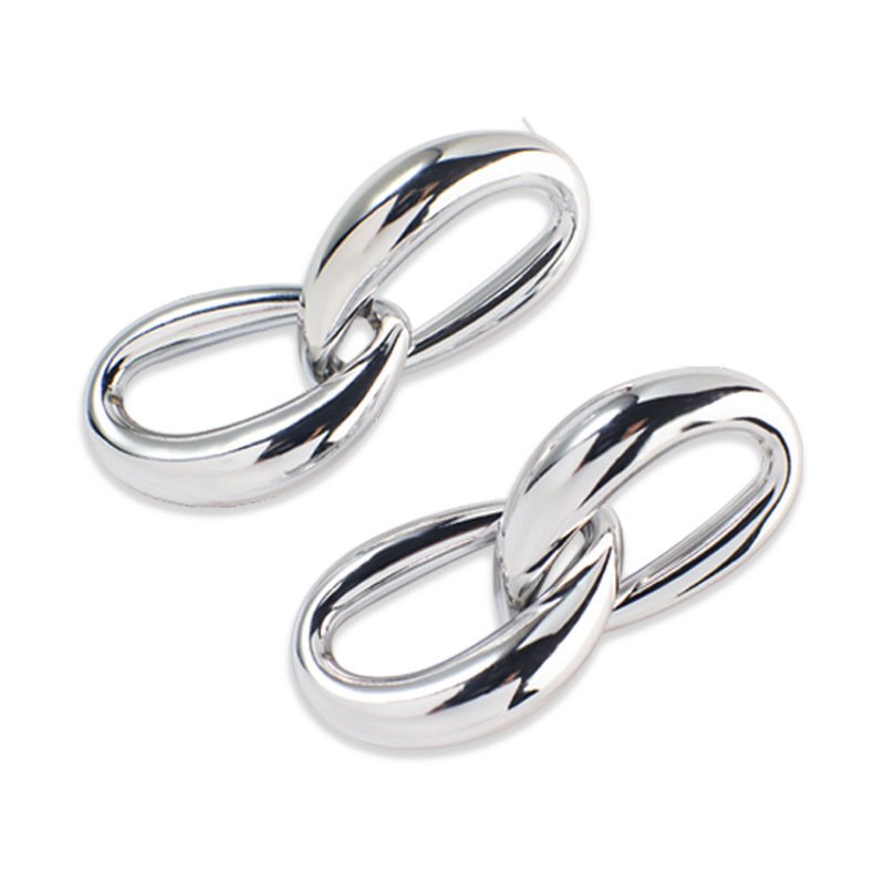 Exaggerated Big Earrings Korean Version Cool Big Earrings Chain Shape Earrings Factory Direct Wholesale Earrings Temperament Earrings