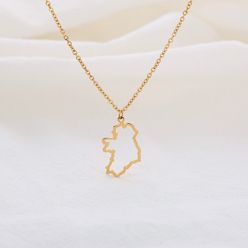 Country Map Necklace European Hometown Necklace
