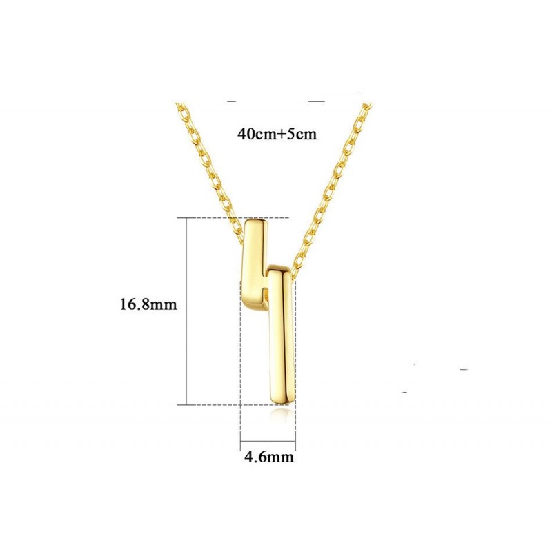 Sterling Silver Necklace Glossy One-word Necklace