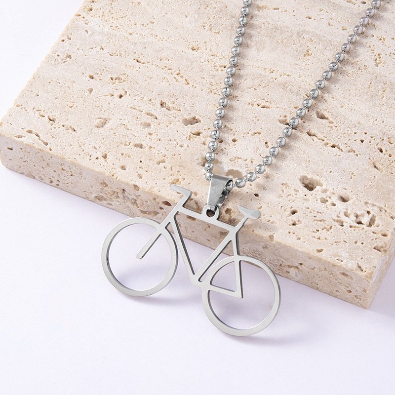 Stainless Steel Mountain Bike Necklace Bead Necklace