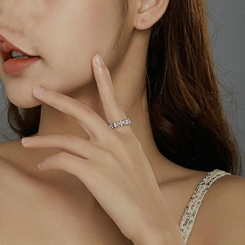 Sterling silver  wreath ring women