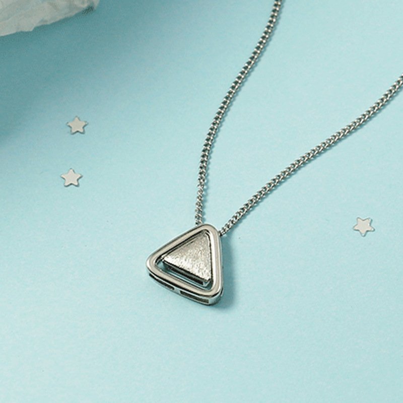 Geometric Triangle Necklace Female Niche Design Necklace