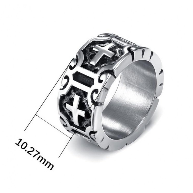 Silver Cross Ring