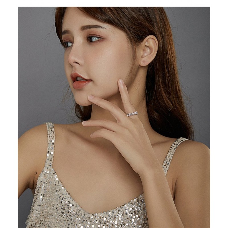 Sterling silver  wreath ring women