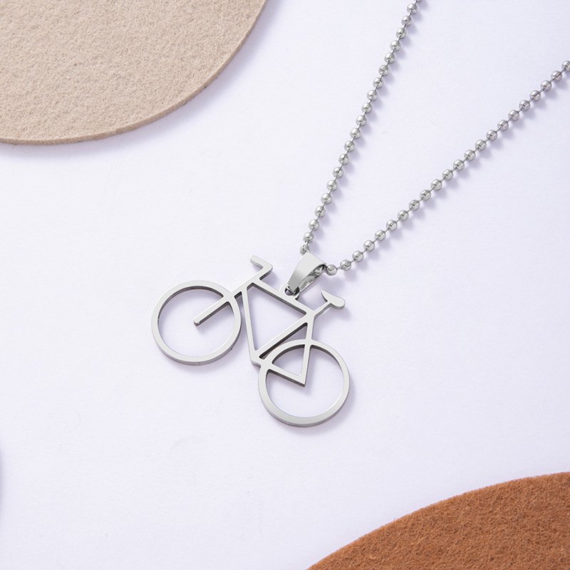 Stainless Steel Mountain Bike Necklace Bead Necklace