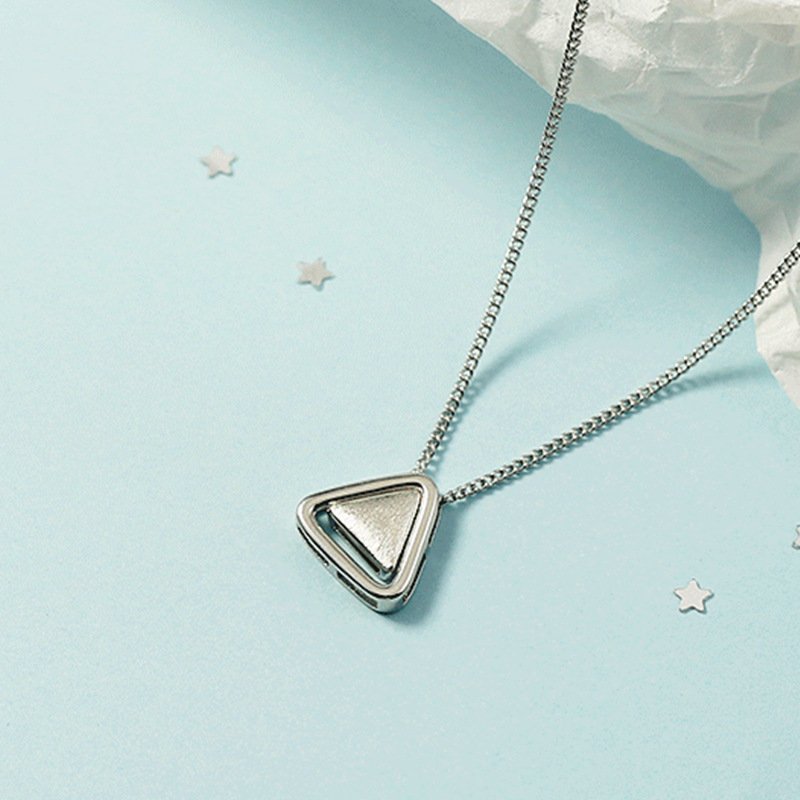 Geometric Triangle Necklace Female Niche Design Ne...