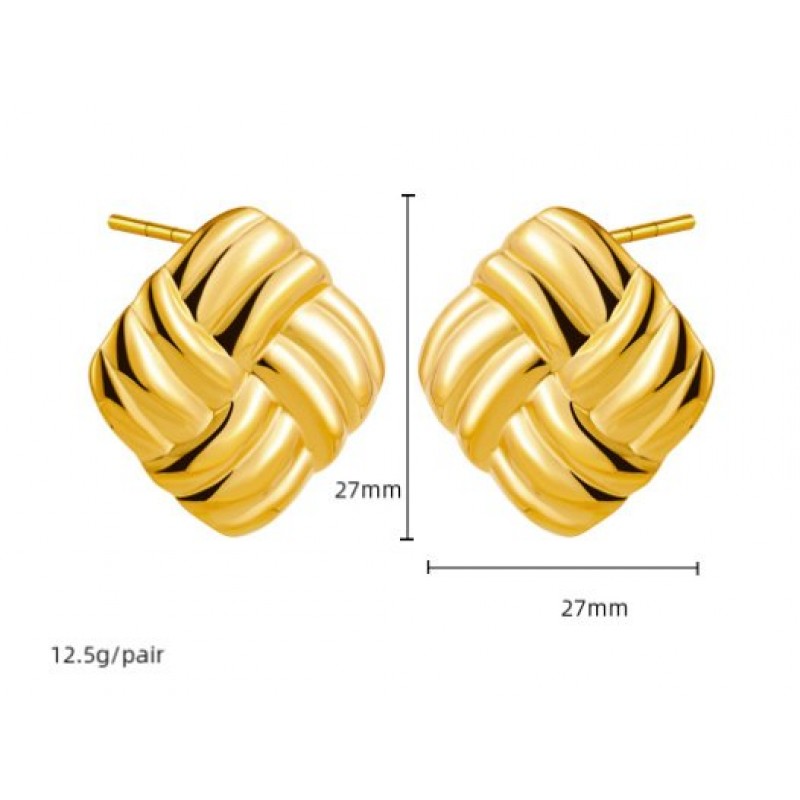 Earrings Chubby Cross X-shaped Stud Earrings Simple Earrings