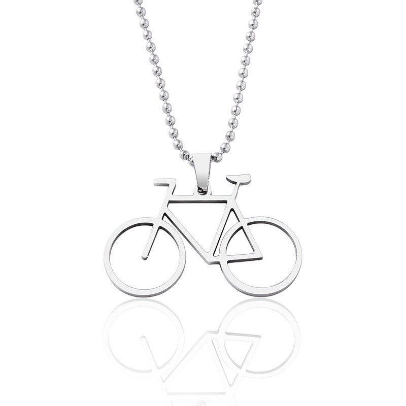 Stainless Steel Mountain Bike Necklace Bead Necklace
