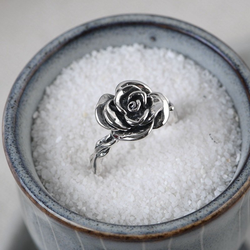 S925 Silver Vintage Thai Silver Craftsmanship Ring